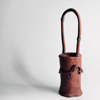 Handcrafted Red Stoneware Plum Blossom Vessel