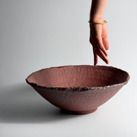 Handcrafted Red Stoneware Large Bowl