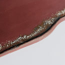 Handcrafted Red Stoneware Lingzhi Tray