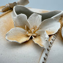 Matte White Flower Vase - Pink Blush