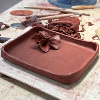 Hand Building Workshop - Create Your Tray with Sculpted Flowers - June 2025