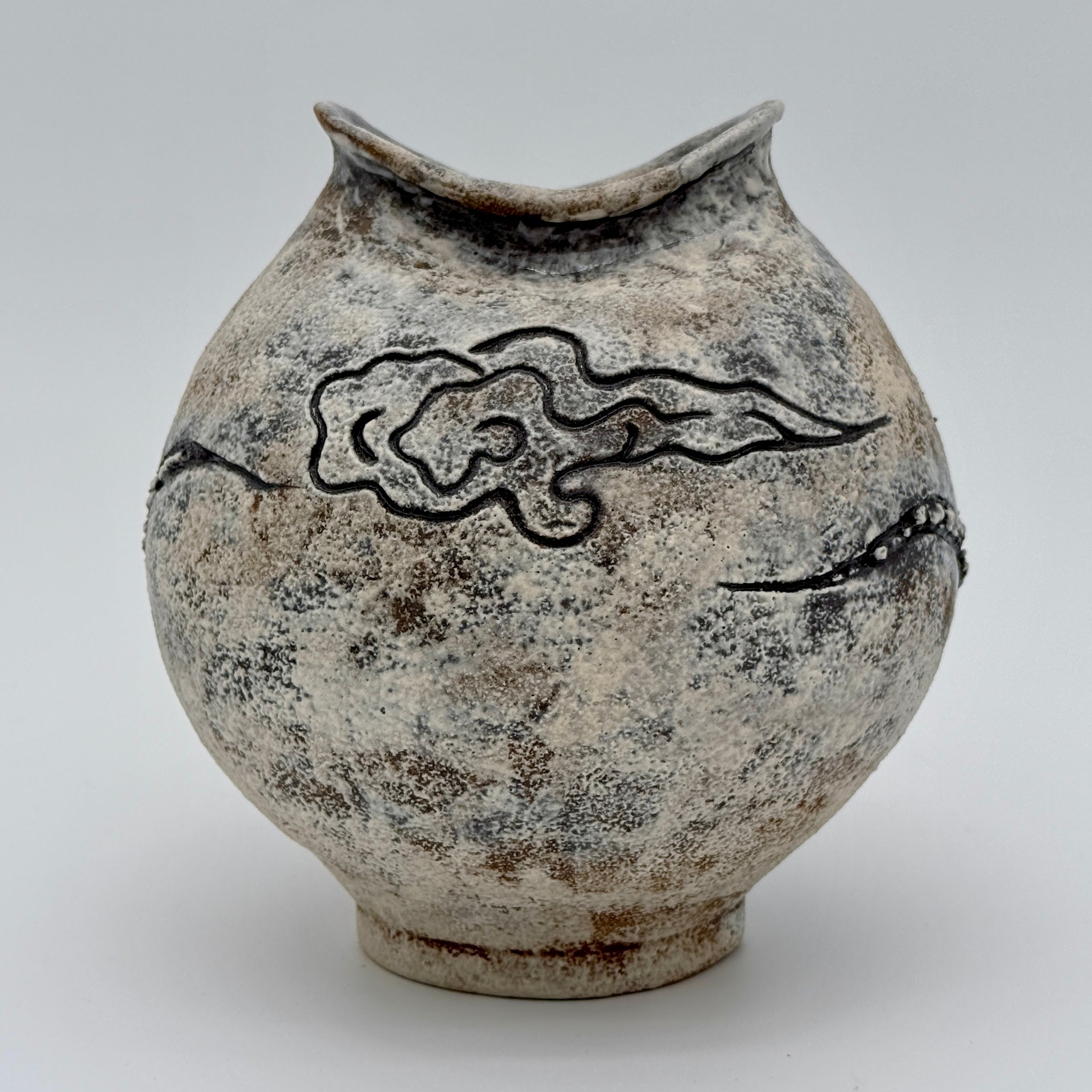 Year of the Snake Moon Jar - Cream White