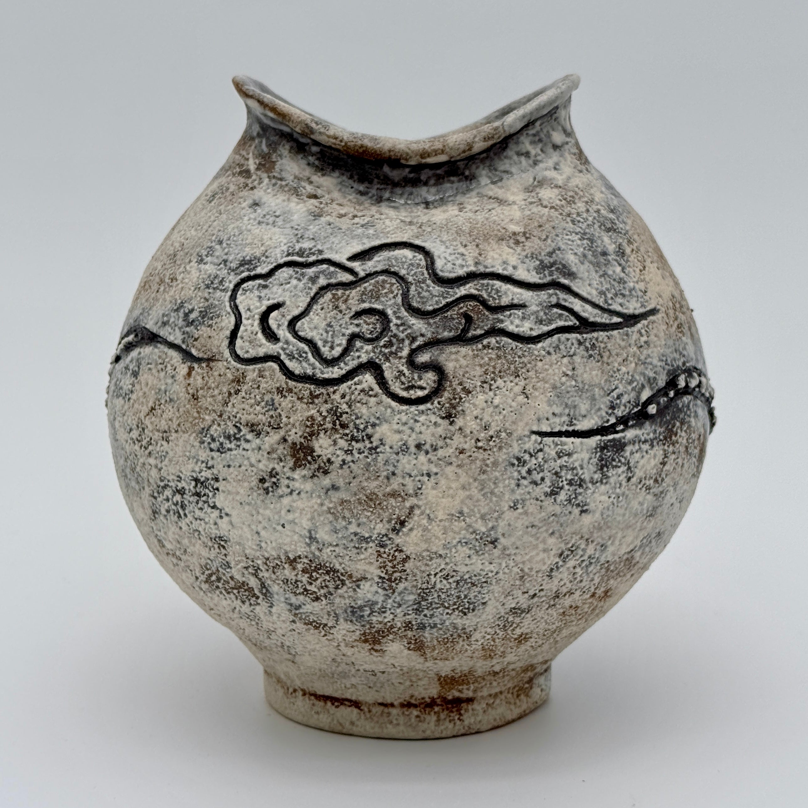 Year of the Snake Moon Jar - Cream White