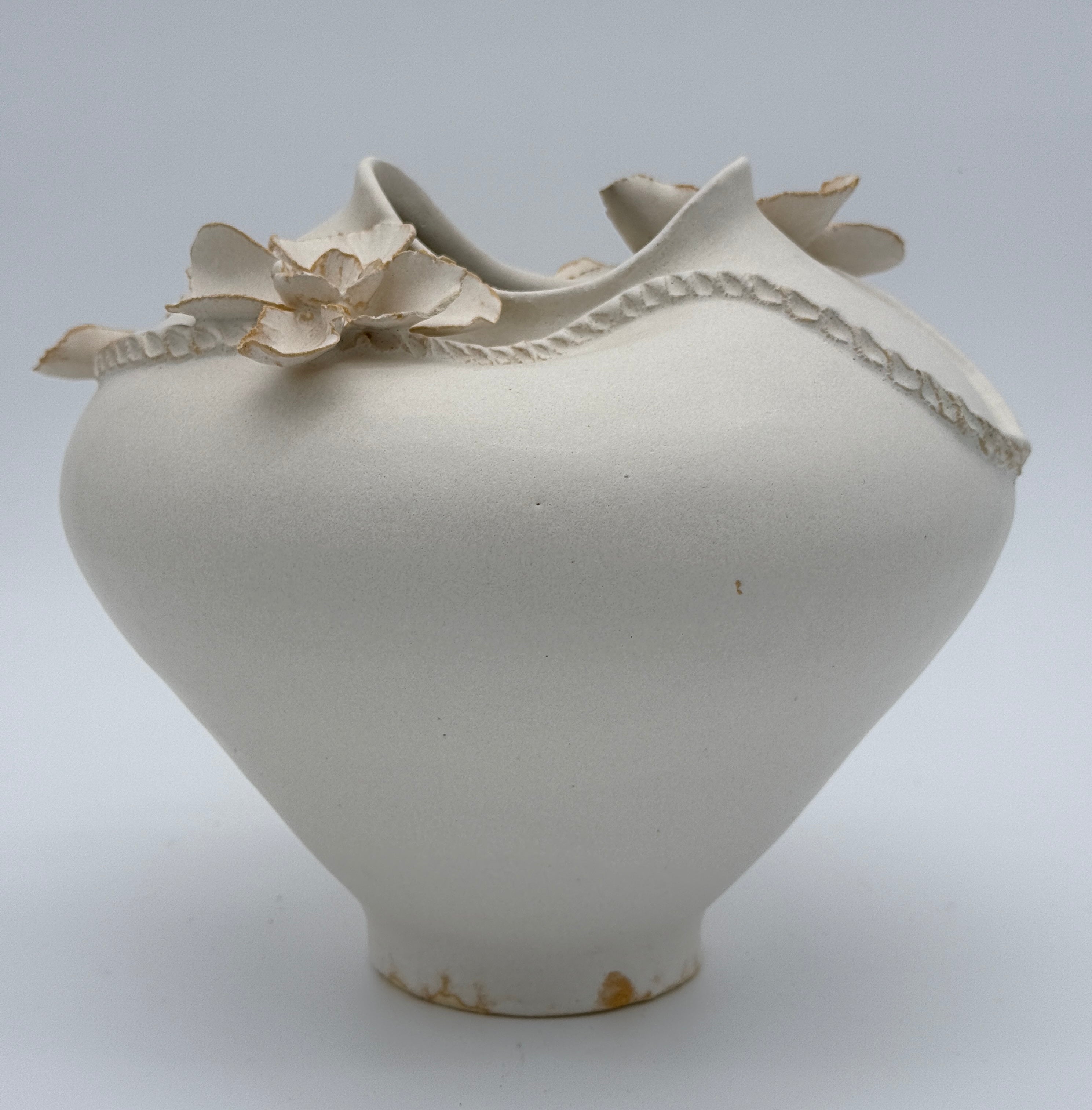 Matte White Flower Vase - Clean Neck