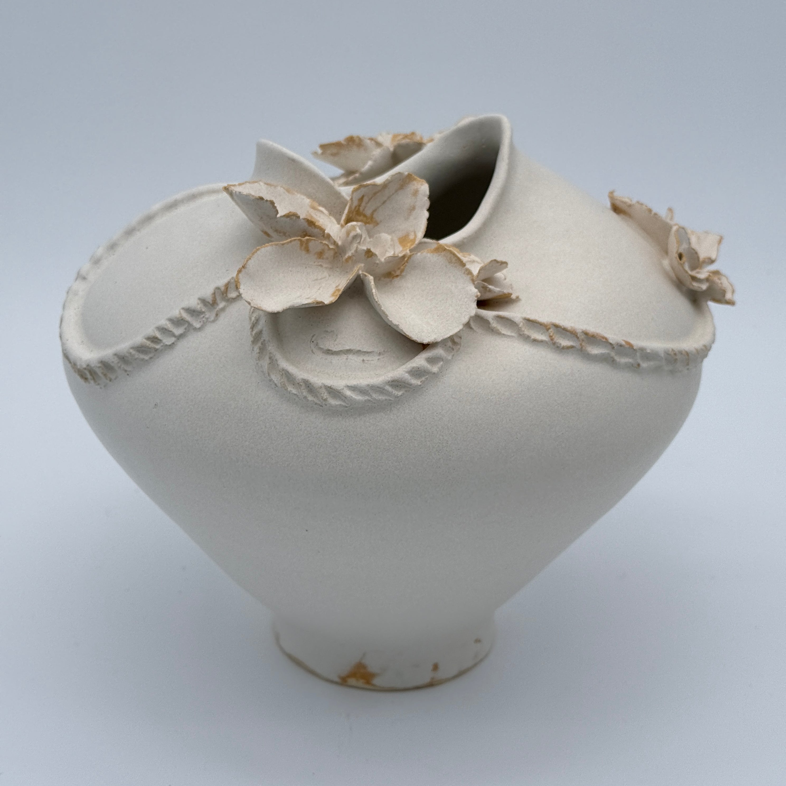 Matte White Flower Vase - Clean Neck