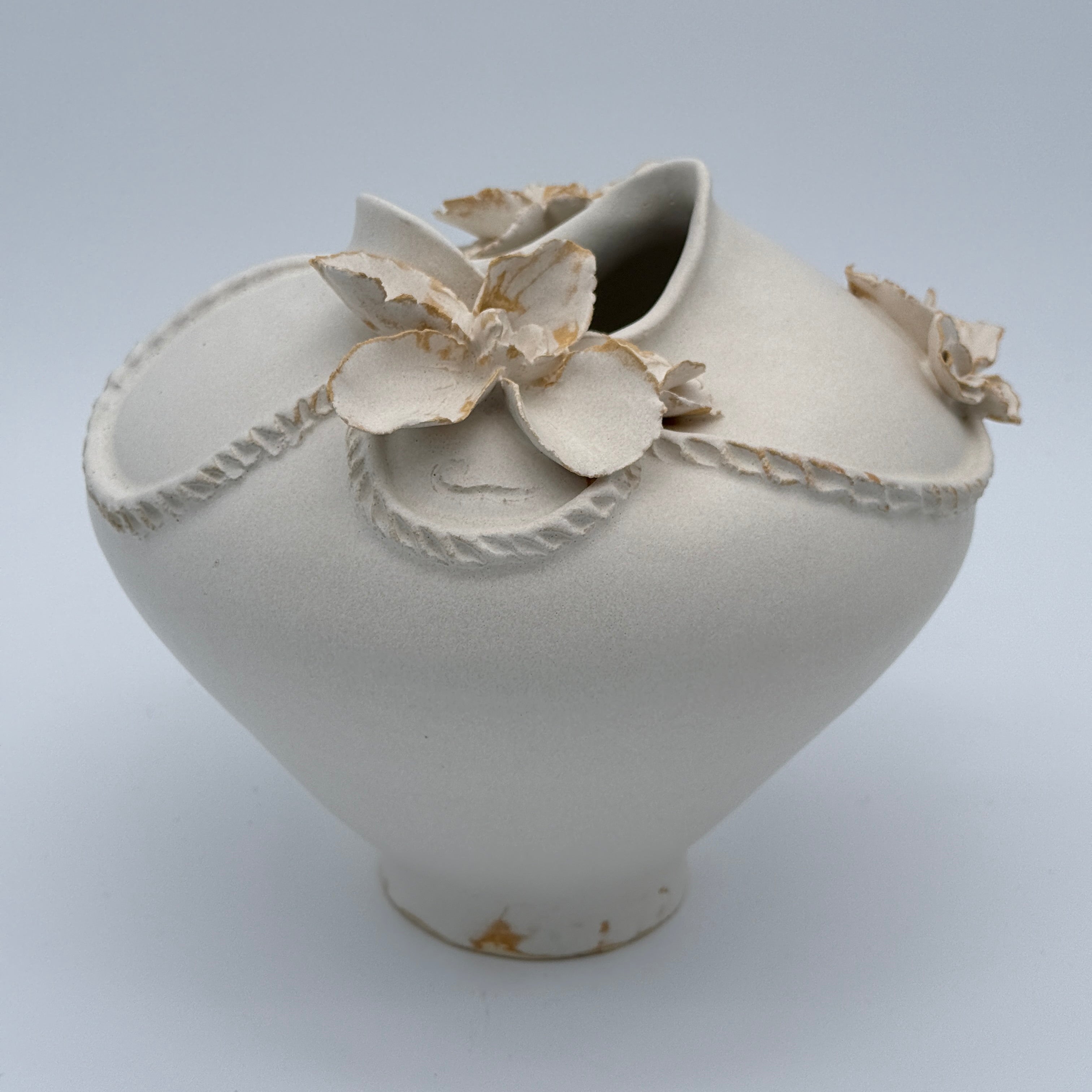 Matte White Flower Vase - Clean Neck