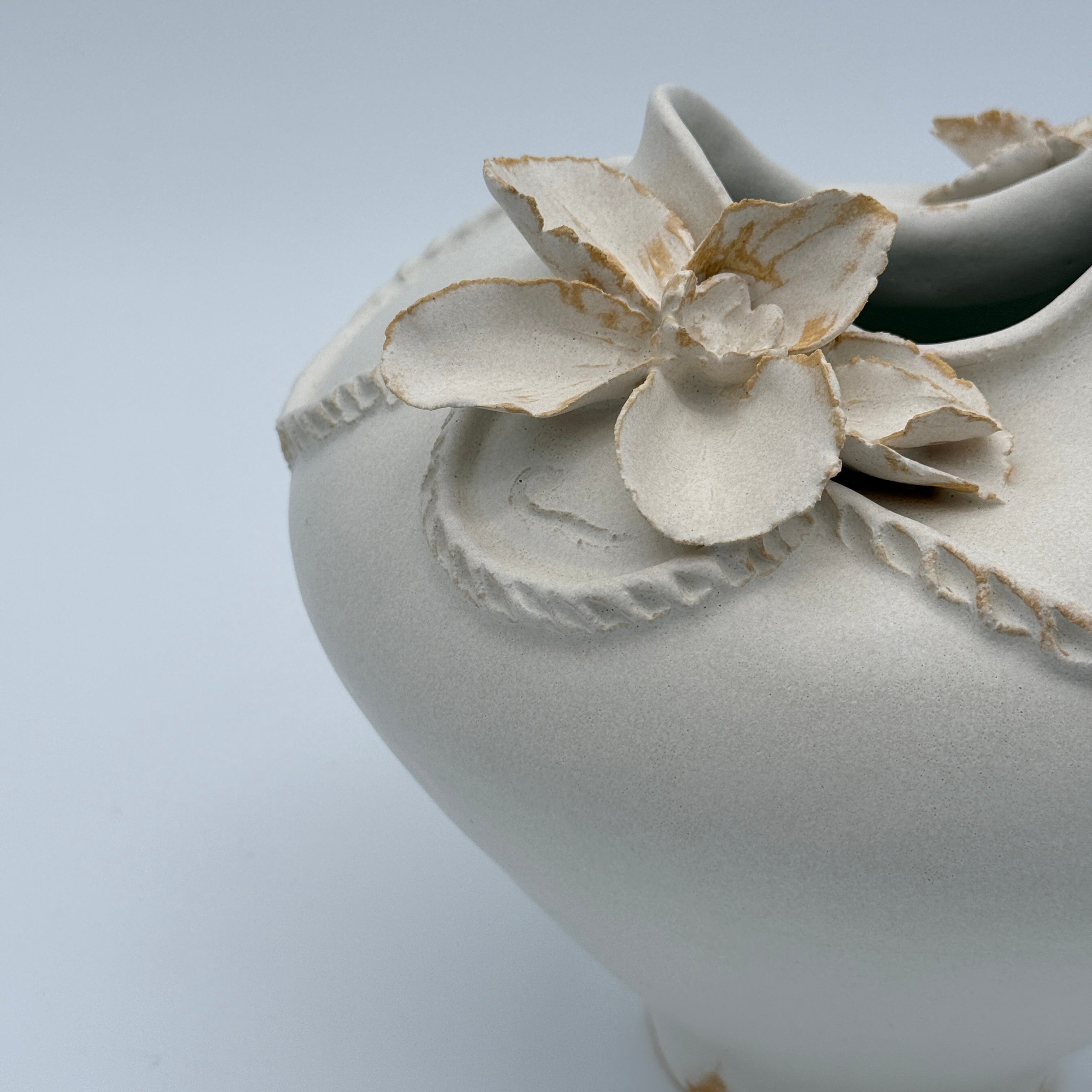 Matte White Flower Vase - Clean Neck