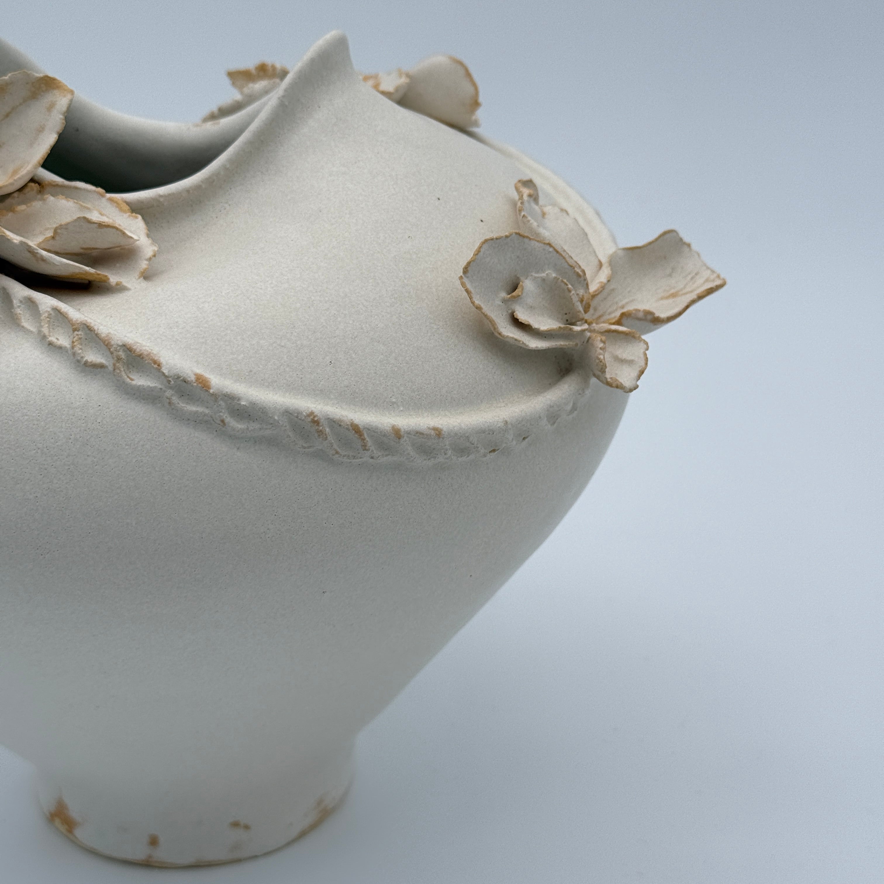 Matte White Flower Vase - Clean Neck