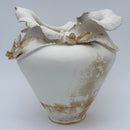 Matte White Flower Vase - Wave Neck
