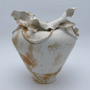 Matte White Flower Vase - Wave Neck