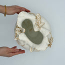 Matte White Flower Vase - Wave Neck